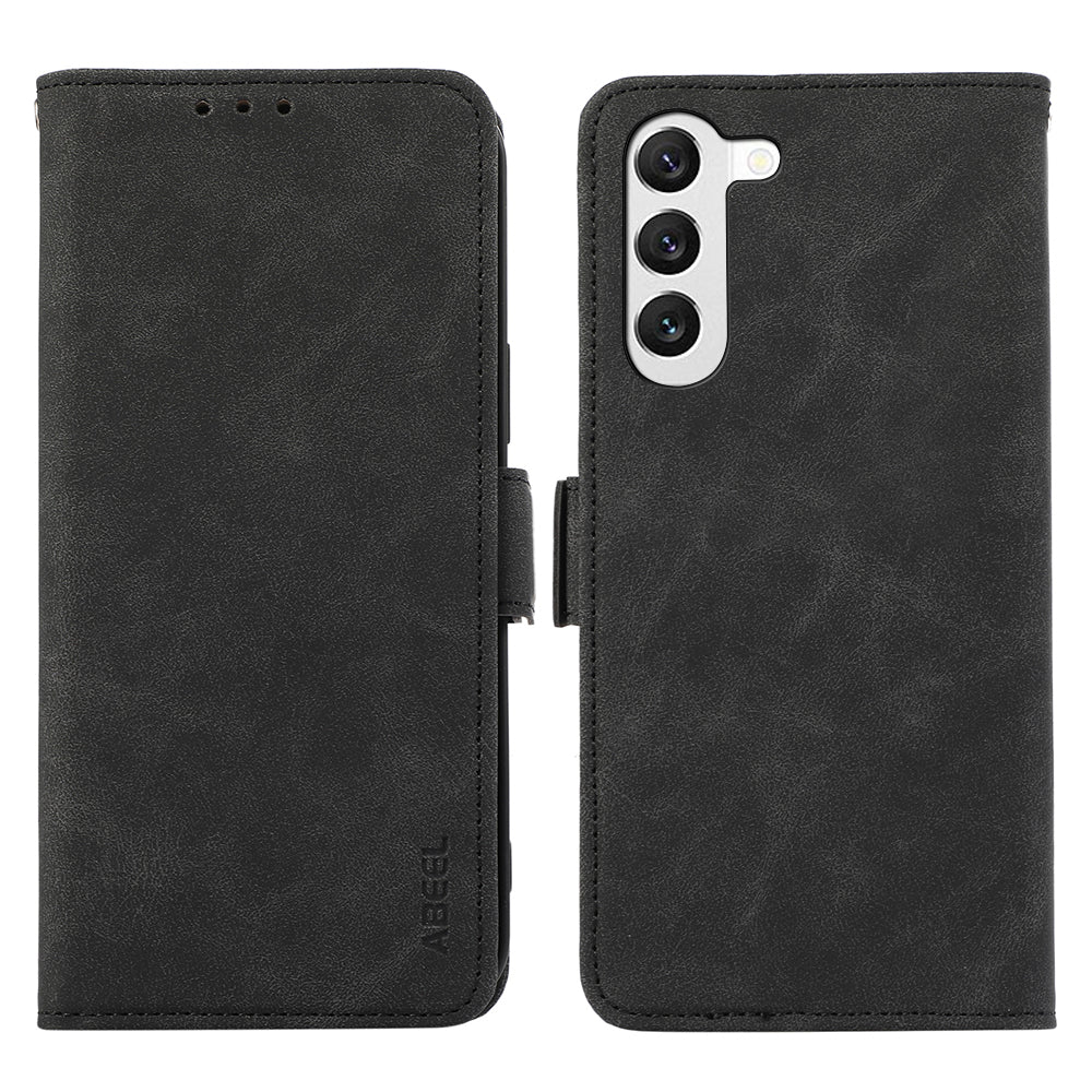 ABEEL For Samsung Galaxy S23+ Leather Case RFID Blocking Wallet Phone Cover Side Magnetic Clasp ABEEL For Samsung Galaxy S23+ Leather Case RFID Blocking Wallet Phone Cover Side Magnetic Clasp